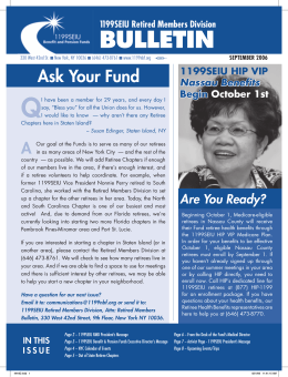 BULLETIN - 1199SEIU Funds