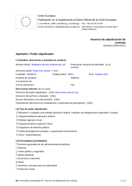 Anuncio de adjudicación de contrato - BSA 2/14 / ES