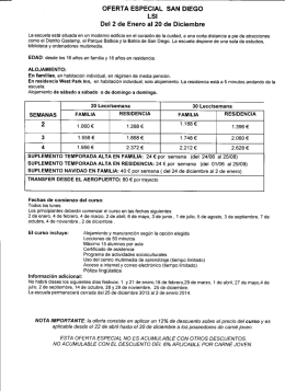 Ofertas EE.UU. y Canadá