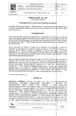 2012 05 23 Resolución 270 Pago EPS
