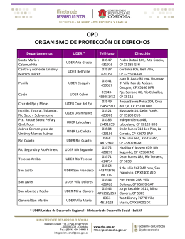 OPD ORGANISMO DE PROTECCIÓN DE DERECHOS