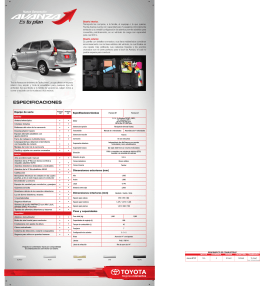Especificaciones - Toyota Saltillo