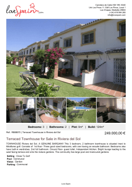 Terraced Townhouse for Sale in Riviera del Sol
