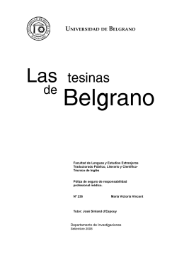 Las tesinas - Universidad de Belgrano