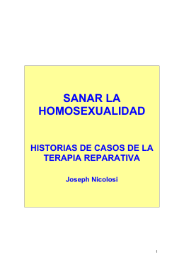 SANAR LA HOMOSEXUALIDAD
