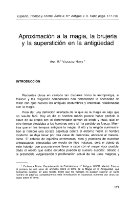 Aproximación a la magia, la brujería y la superstición en la antigüedad