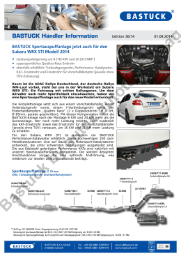 BASTUCK Sportauspuffanlage für Subaru Impreza WRX