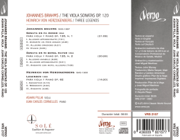 johannes brahms / the viola sonatas op. 120