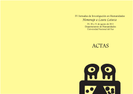 Actas - Jornadas - Universidad Nacional del Sur