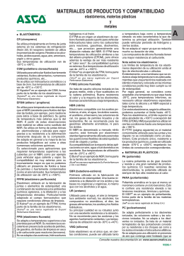 materiales de productos y compatibilidad