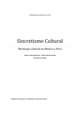 Sincretismo Cultural - Universidad Nacional de Cuyo