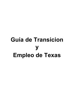 Texas Transition and Employment Guide