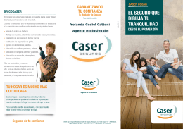 Folleto – Caser Hogar - Caser