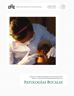 Patologías Bucales - Dirección General de Epidemiología