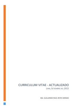 CURRICULUM VITAE - ACTUALIZADO