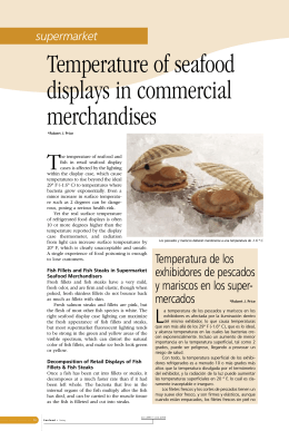 Temperature of seafood displays in commercial