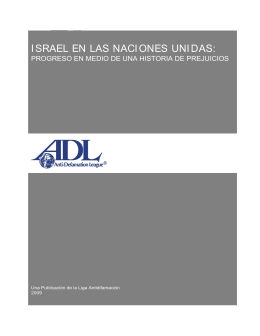 ISRAEL EN LAS NACIONES UNIDAS: - Anti