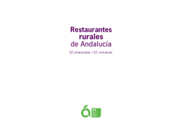 Restaurantes Rurales de Andalucía. 52 propuestas