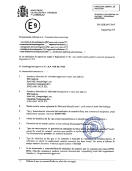INDUSTRIA - BM Catalysts