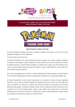 II SALON DEL COMIC DE CLM “MANCHACOMIC” Torneo Pokémon