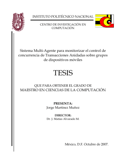 Sistema Multi-Agente para monitorizar el control de concurrencia de