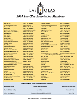 2015 Las Olas Association Members
