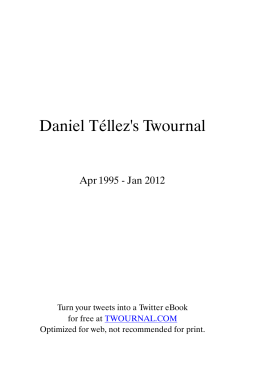Daniel Téllez`s Twournal