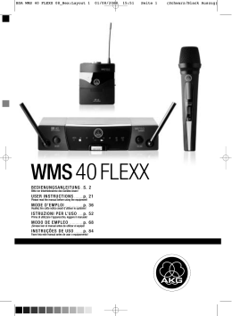 Manual Operaciones Microfono AKG wms40pro