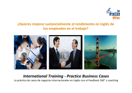International Training - Practice Business Cases