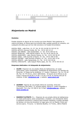 Alojamiento en Madrid