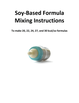 Soy-Based Formula Mixing Instructions