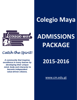 Admissions Package 2015-2016