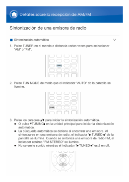 Sintonización de una emisora de radio