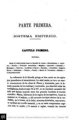 PARTE PRIMERA. - Filosofía en español
