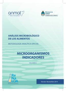 Volumen III: Microorganismos Indicadores