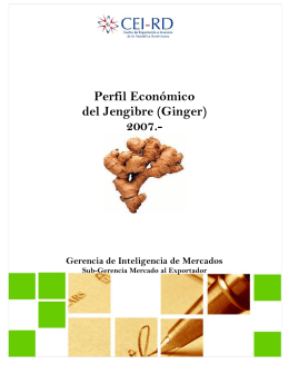 Perfil Económico del Jengibre (Ginger) 2007.- - CEI-RD