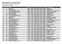 Clasificaciones 2007 - media maratón de zaragoza