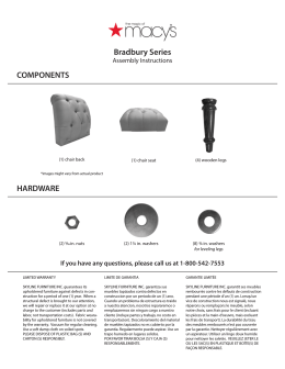 Build Your Own- Bradburry Chair Assembly Instructions