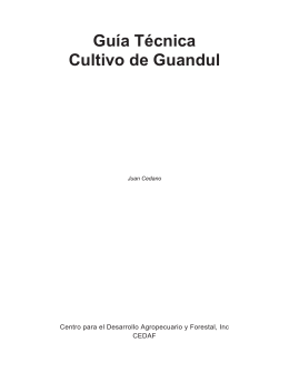 Guía Técnica Cultivo del Guandul