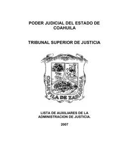 poder judicial del estado de coahuila tribunal superior de justicia