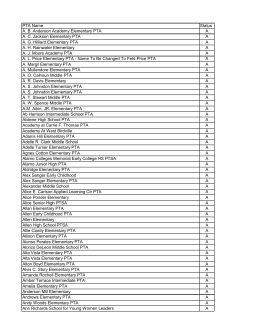 PTA Name Status A. B. Anderson Academy Elementary PTA A A. C.