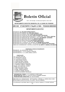 Boletín Oficial - Municipalidad de la Ciudad de Posadas