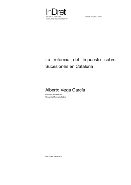 La reforma del Impuesto sobre Sucesiones en Cataluña