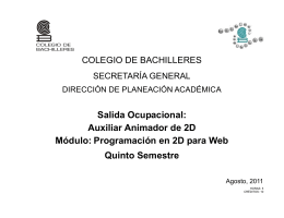 Auxiliar Animador 2D - Colegio de Bachilleres