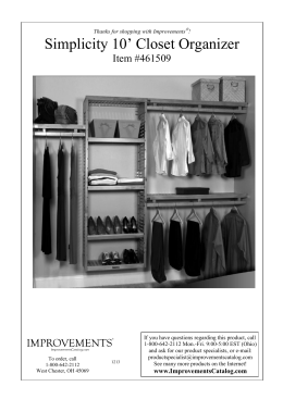 Simplicity 10` Closet Organizer