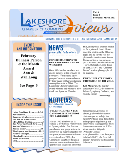 feb march2007 - Lakeshore Chamber of Commerce