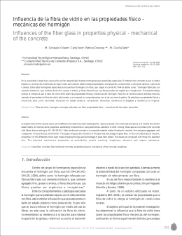 Influencia de la fibra de vidrio en las propiedades físico