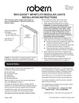 reflexion™ mp/mt3.5t5 modular lights installation instructions