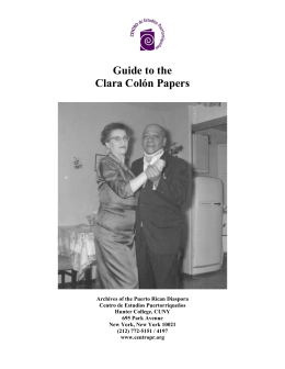 Guide to the Clara Colón Papers - Centro de Estudios Puertorriqueños