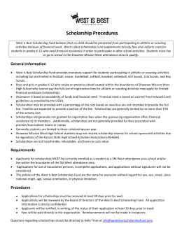 Scholarship Procedures - West is Best Scholarship Fund